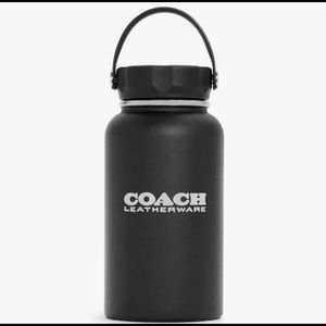 Coach Water Bottle Stainless Steel Plastic Silicone Lid Cap 25oz 750mL C6392G